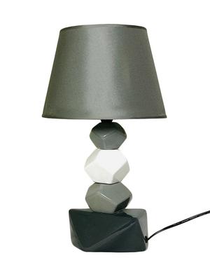 elegant grey colour ceramic table lamp - 16911168 - Standard Image - 3