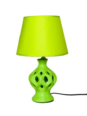elegant green colour ceramic table lamp - 16911169 - Standard Image - 3
