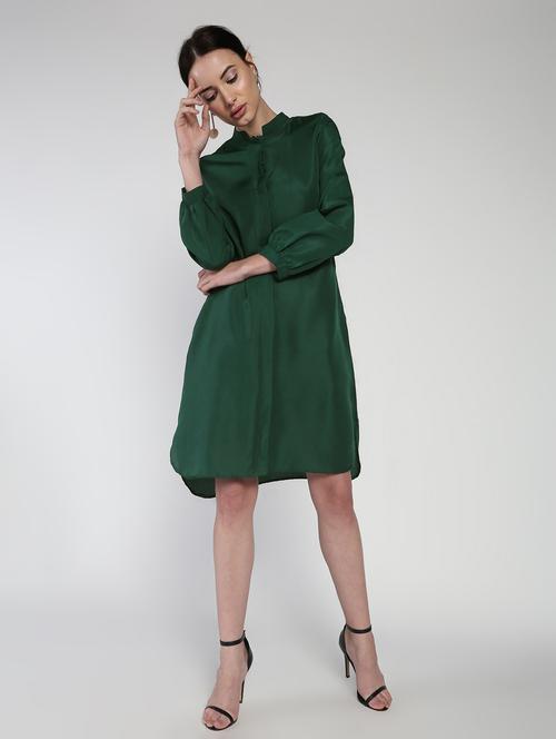 concealed placket shirt dress - 16911296 - Standard Image - 1