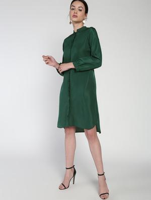 concealed placket shirt dress - 16911296 - Standard Image - 2