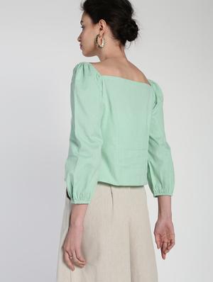 button-up crop top - 16911303 - Standard Image - 3