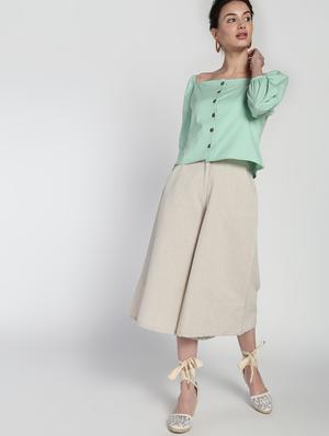 button-up crop top - 16911303 - Standard Image - 4