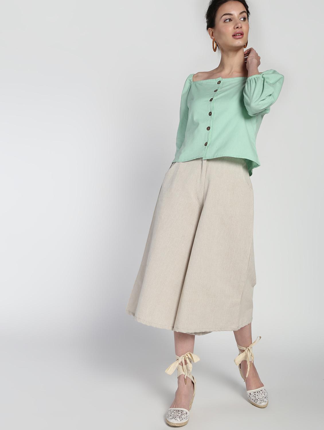 button-up crop top - 16911303 - Zoom Image - 4