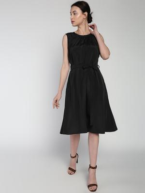 tie knot detail flared dress - 16911304 - Standard Image - 3