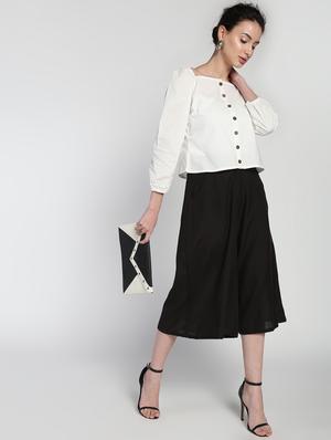 square neck button-up top - 16911305 - Standard Image - 4