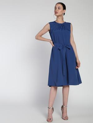 tie knot detail flared dress - 16911306 - Standard Image - 2