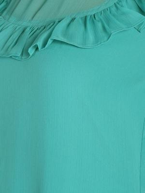 sheer panel frill detail a-line dress - 16911308 - Standard Image - 6