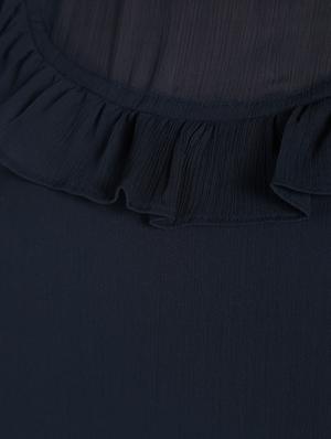 sheer panel frill detail a-line dress - 16911314 - Standard Image - 5