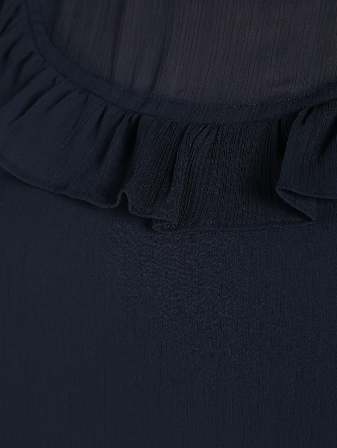 sheer panel frill detail a-line dress - 16911314 - Zoom Image - 5
