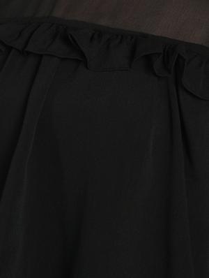 black chiffon ruffle top - 16911319 - Standard Image - 6