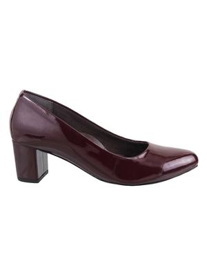 maroon slip on pumps - 16911528 - Standard Image - 2