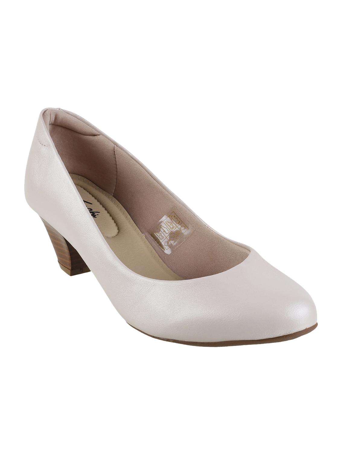 beige leatherette slip on pumps - 16911842 - Zoom Image - 1