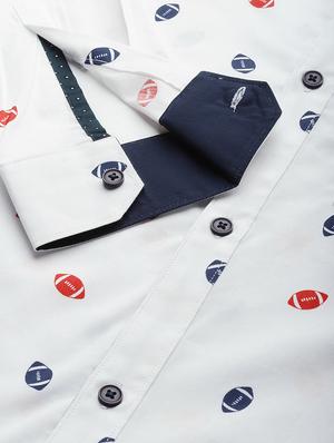 white printed casual shirt - 16912366 - Standard Image - 5