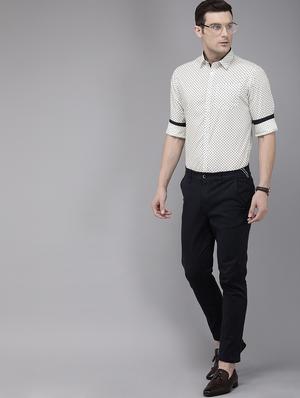 white polka dot print casual shirt - 16912387 - Standard Image - 4