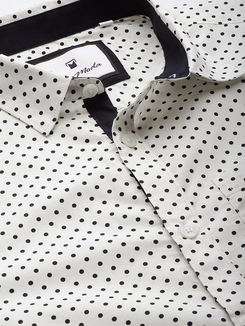 white polka dot print casual shirt - 16912387 - Zoom Image - 5