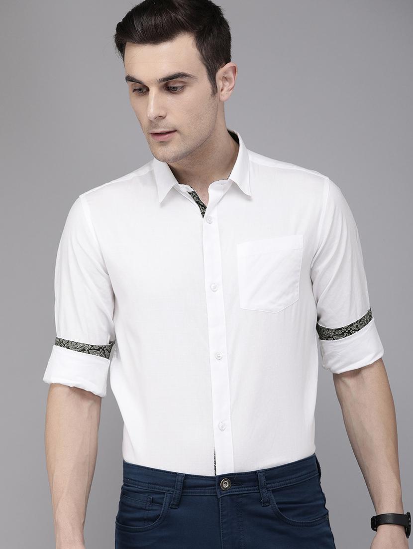 white self design casual shirt - 16912391 - Zoom Image - 1