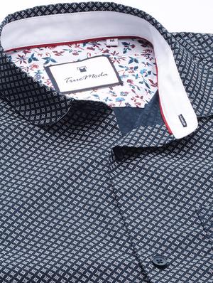 navy blue printed casual shirt - 16912400 - Standard Image - 6
