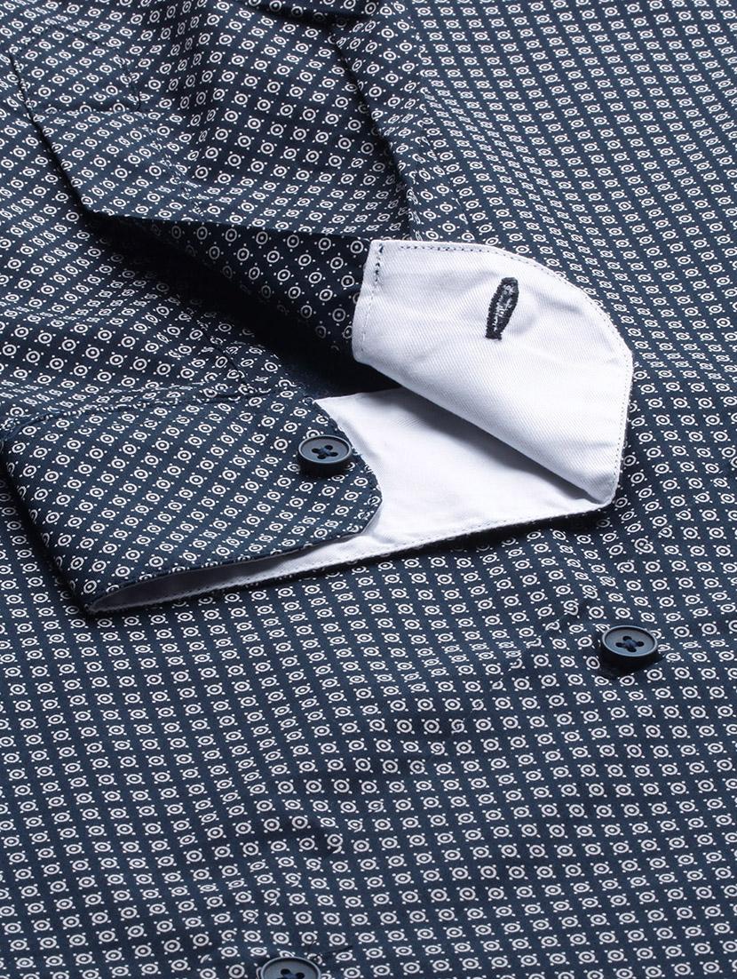 navy blue printed casual shirt - 16912400 - Zoom Image - 5