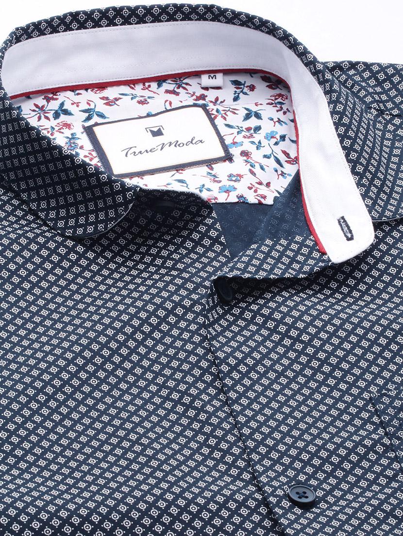 navy blue printed casual shirt - 16912400 - Zoom Image - 6