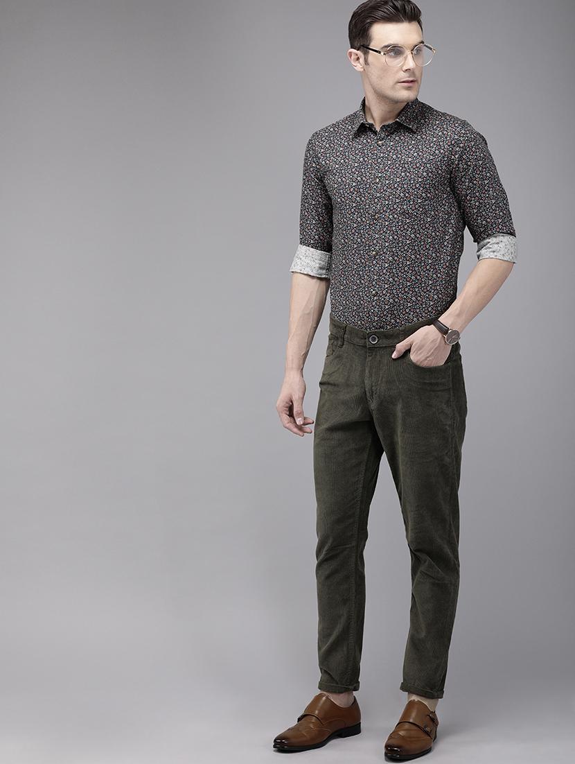 navy blue floral print casual shirt - 16912413 - Zoom Image - 4