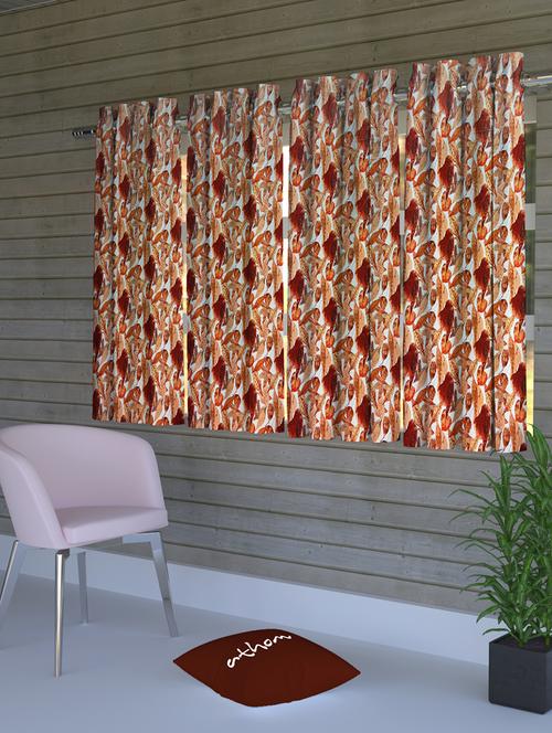 casino polyester window curtain (pack of 4) - 16912668 - Standard Image - 1