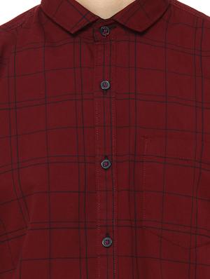 red checkered casual shirt - 16913001 - Standard Image - 5