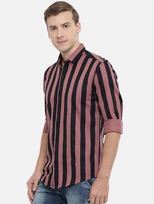 pink striped casual shirt - 16913083 - Standard Image - 2