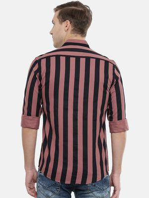 pink striped casual shirt - 16913083 - Standard Image - 3