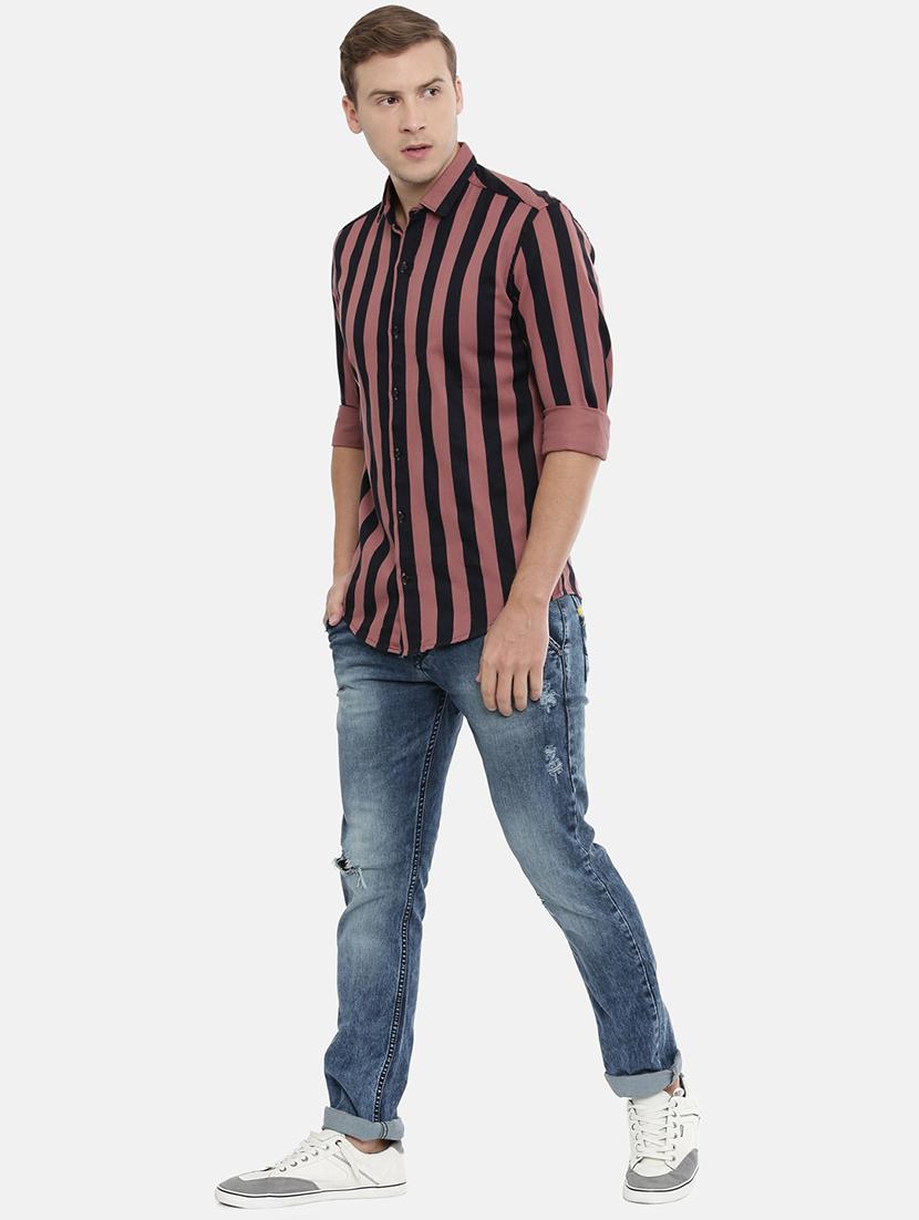 pink striped casual shirt - 16913083 - Zoom Image - 4