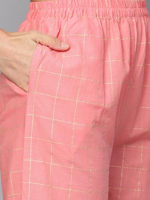 gold print kurta palazzo set - 16913182 - Standard Image - 6