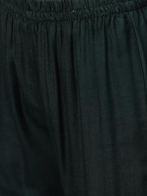 bottle green kurta palazzo set - 16913184 - Standard Image - 5