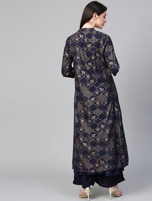 solid kurta palazzo set - 16913188 - Standard Image - 3