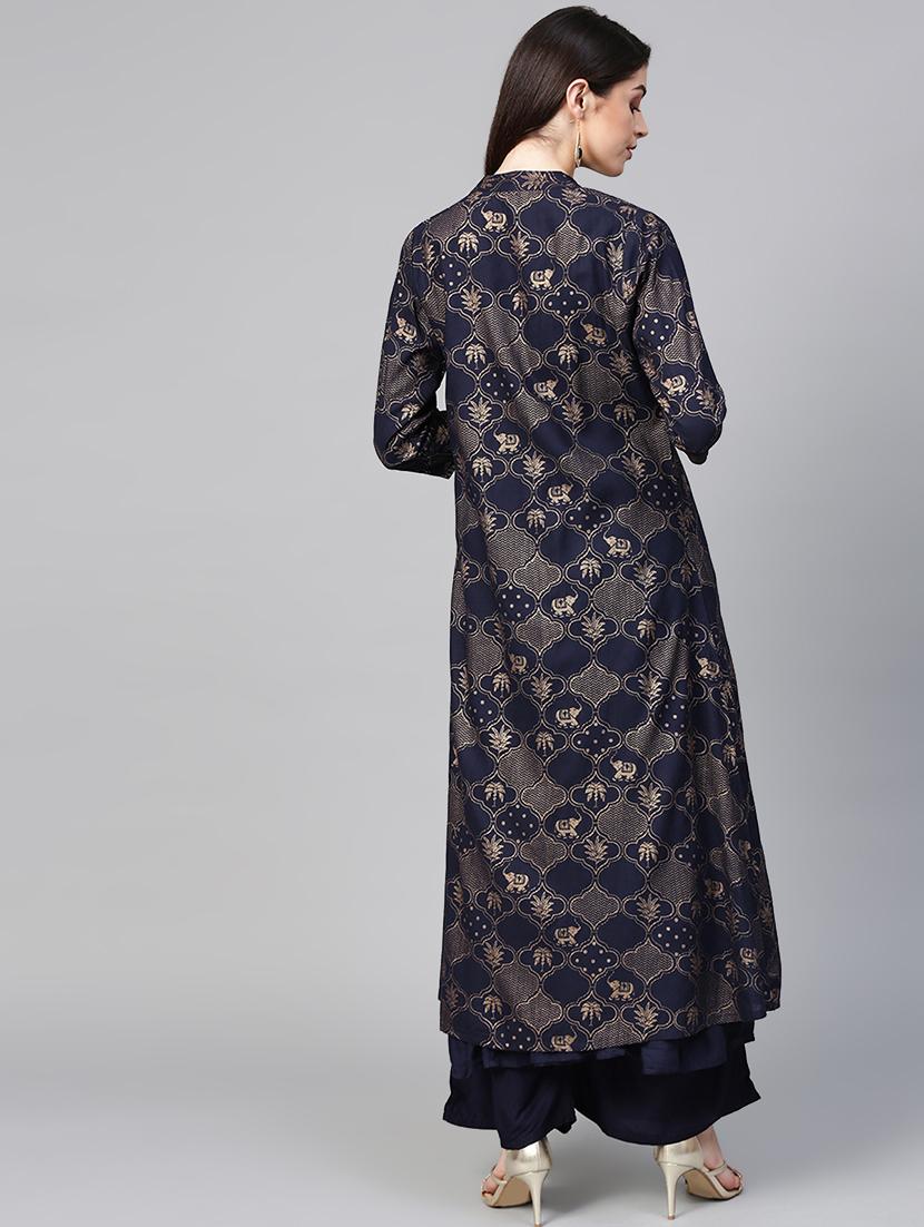 solid kurta palazzo set - 16913188 - Zoom Image - 3
