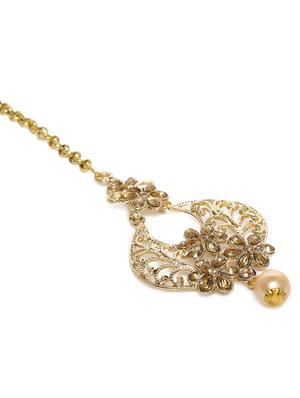 gold brass chandballi earring - 16913442 - Standard Image - 2