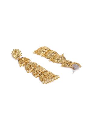 gold brass chandellier earring - 16913461 - Standard Image - 2