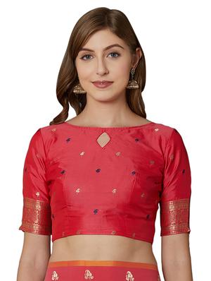 self design woven saree with blouse - 16913523 - Standard Image - 3