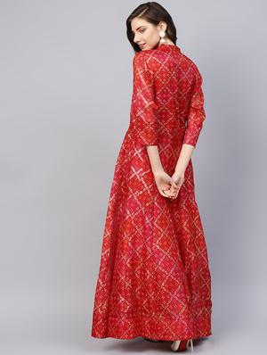 bandhani print anarkali kurta - 16913560 - Standard Image - 3