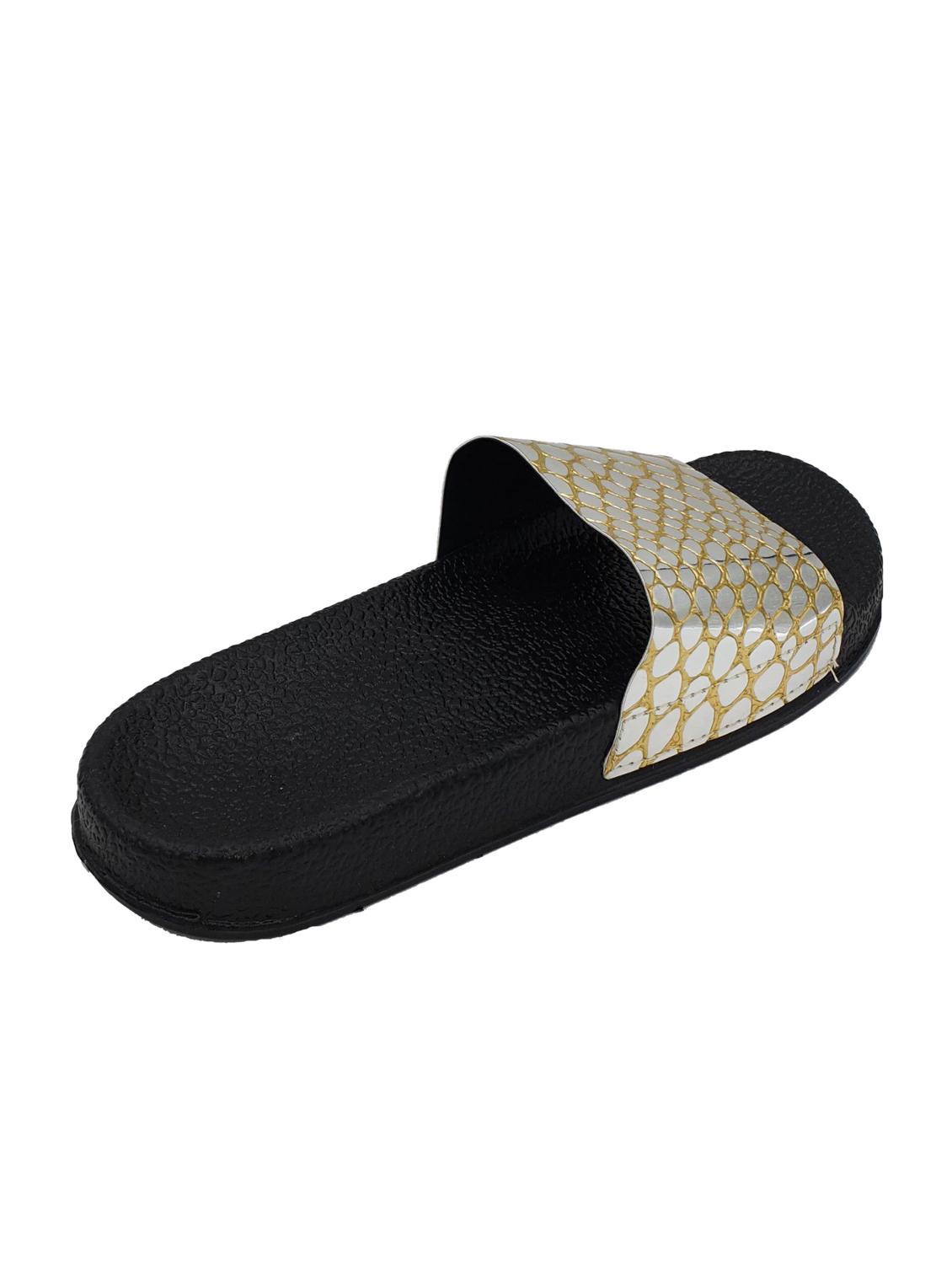 silver slip on flip flops - 16913592 - Zoom Image - 4