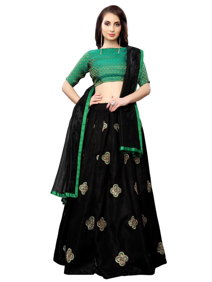 embroidered flared lehenga - 16913968 - Zoom Image - 1