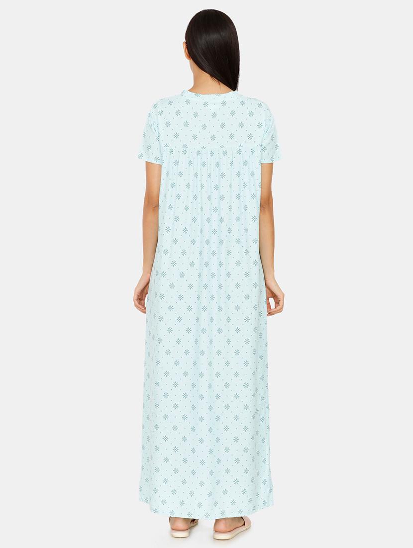 v-neck printed nighty - 16914074 - Zoom Image - 3