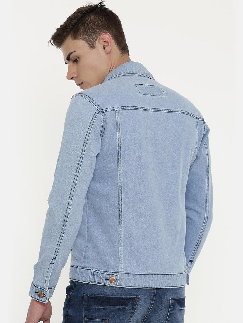 light blue ripped denim jacket - 16914209 - Zoom Image - 3