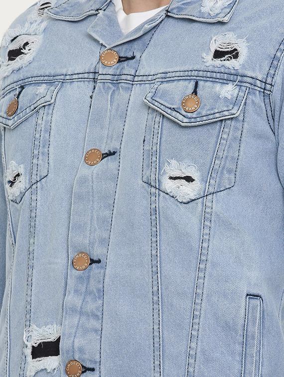 light blue ripped denim jacket - 16914209 - Zoom Image - 5
