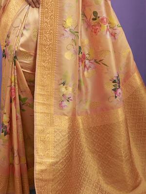 floral woven saree with blouse - 16914465 - Standard Image - 2
