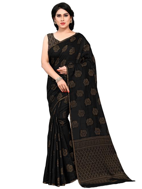floral woven saree with blouse - 16915136 - Standard Image - 1