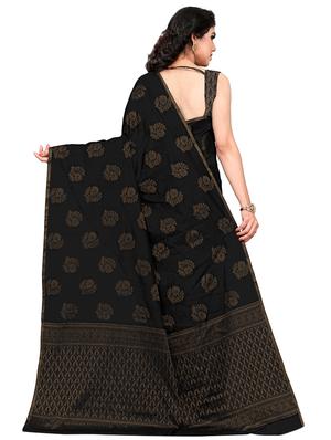 floral woven saree with blouse - 16915136 - Standard Image - 2