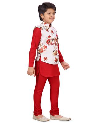 red cotton kurta sets - 16915159 - Standard Image - 2