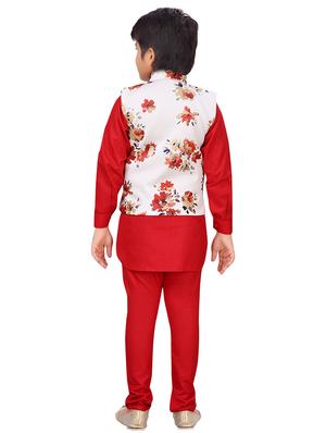 red cotton kurta sets - 16915159 - Standard Image - 3