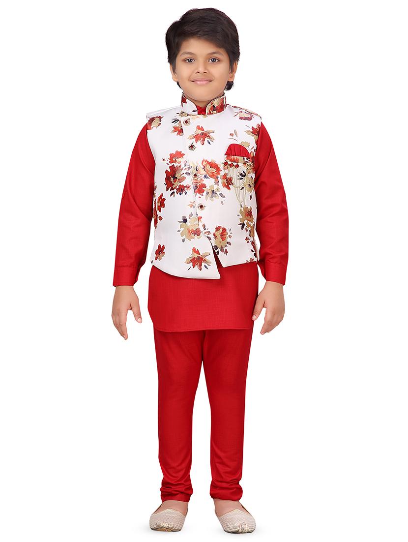red cotton kurta sets - 16915159 - Zoom Image - 1