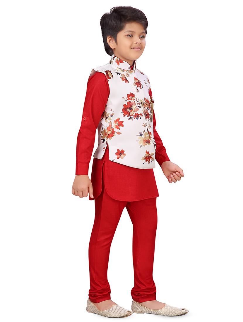 red cotton kurta sets - 16915159 - Zoom Image - 2