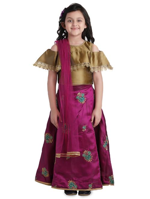 pink satin lehnga choli - 16915170 - Standard Image - 1